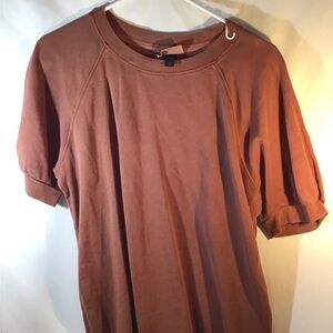 Rust Brown Short Sleeve Top
